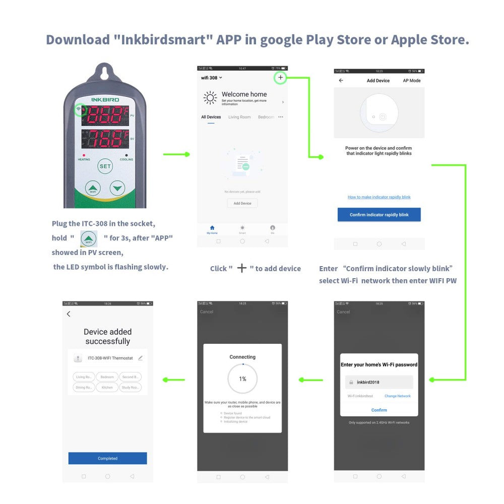 INKBIRD WIFI ITC-308 DUAL TEMPERATURE CONTROLLER