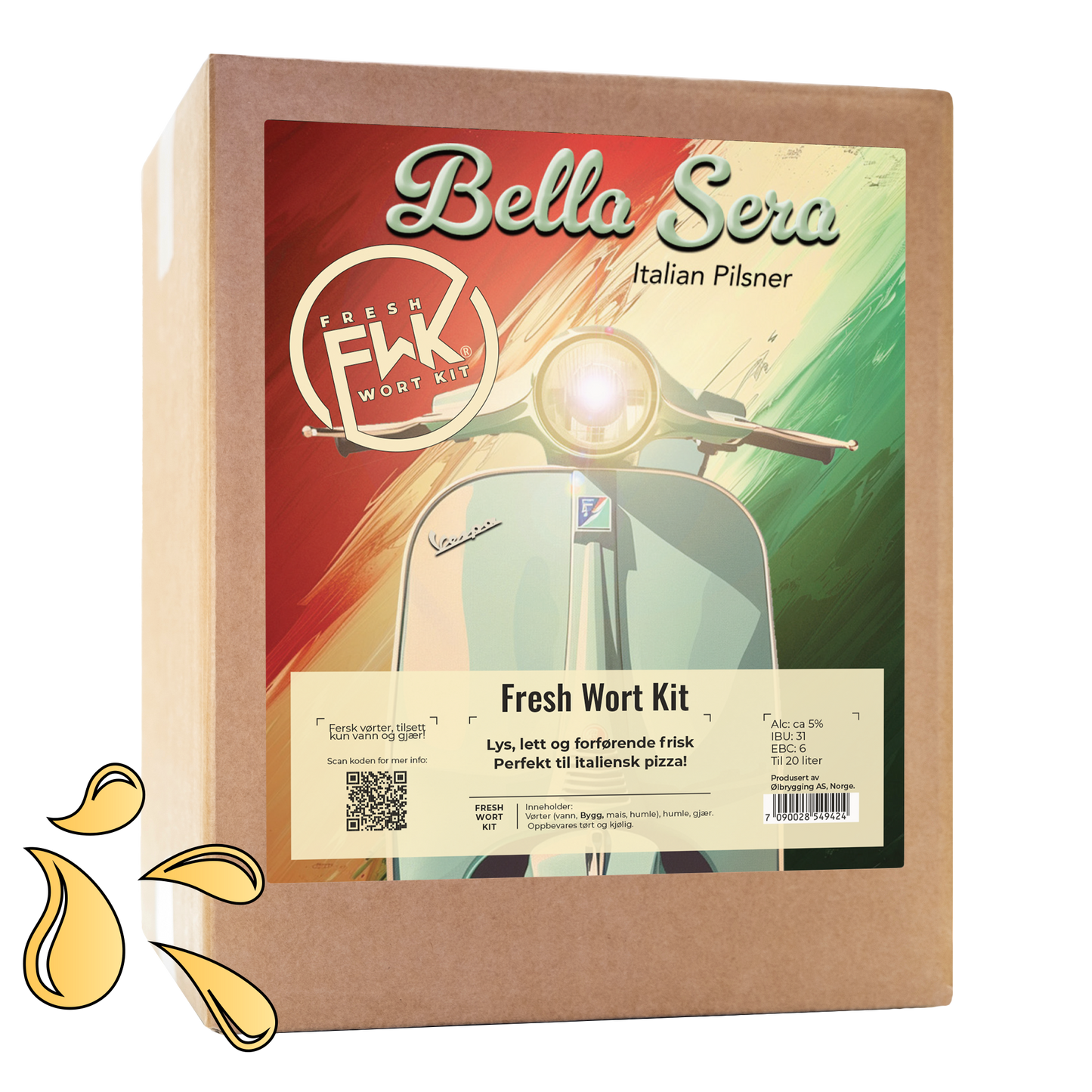FWK Bella Sera Fresh Wort Kit Ferdig brygget vørter til 20L øl