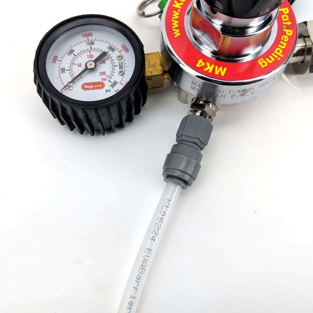 MK4 CO2 Regulator with 1 output, DuoTight 8mm included