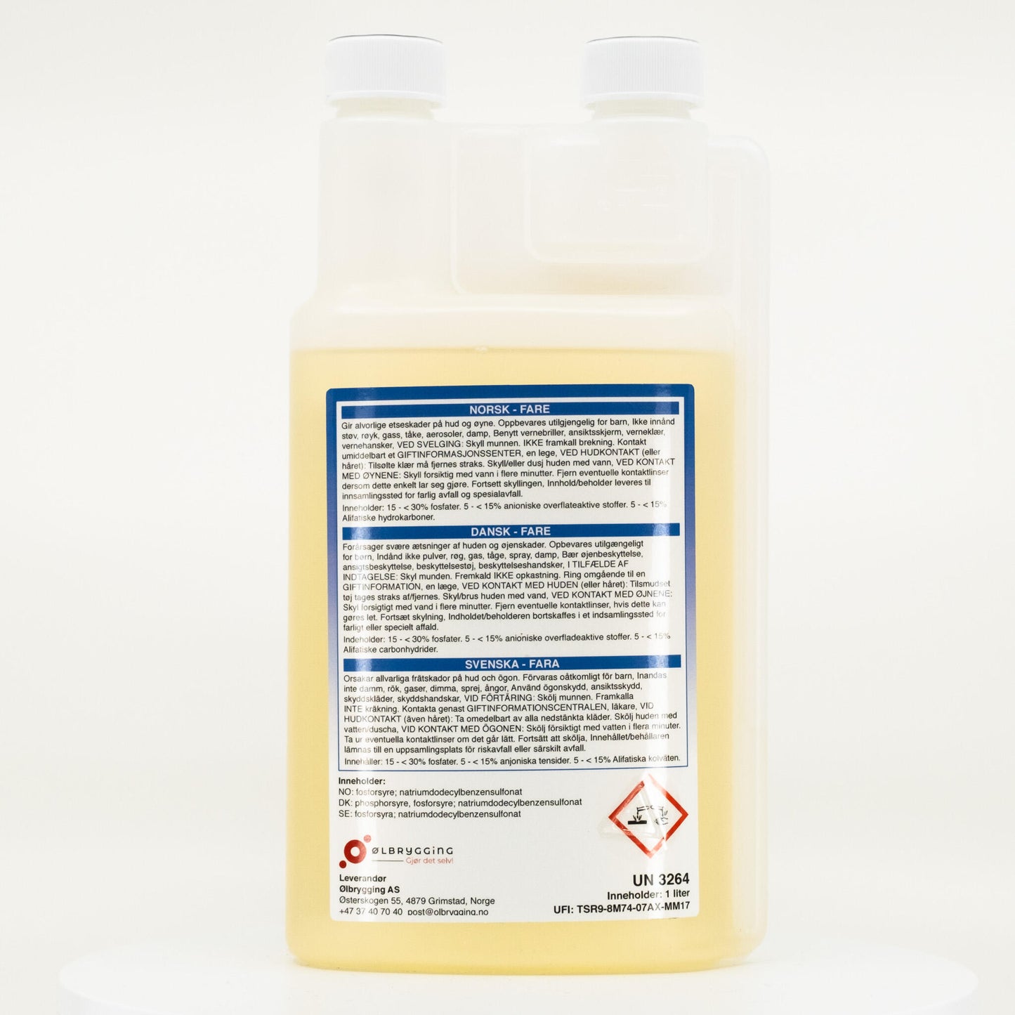 Chemsan 1 liter skummende, syreholdig skyllemiddell