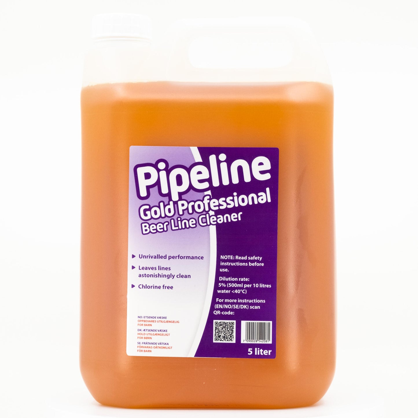 Pipeline Gold Professional 5 liter Klorin-fri rensevæske for tappelinjer