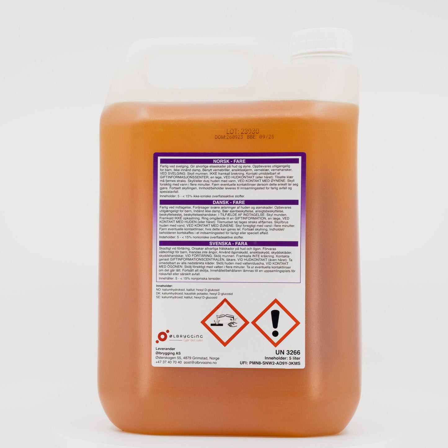 Pipeline Gold Professional 5 liters Chlorine-free cleaning fluid for tap lines